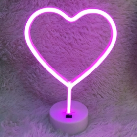 LAMPKA NOCNA SERCE LED 3D USB Z KABLEM - Gadżety na prezent