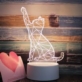 LAMPKA 3D KOTEK LED NA USB - Gadżety na prezent