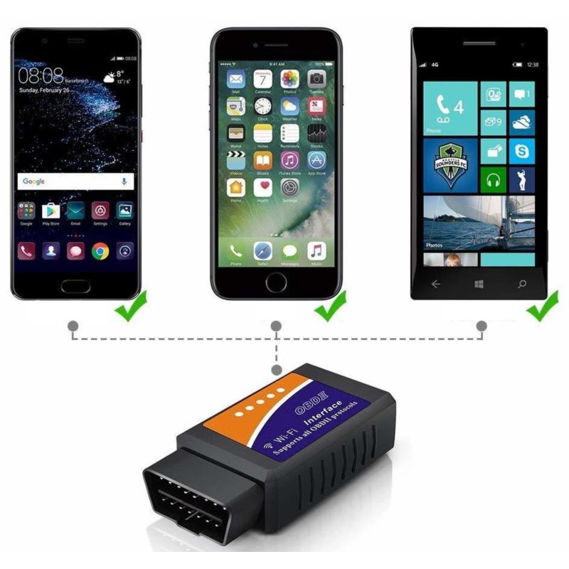 Scanner Diagnostico ELM 327 WiFi OBD2 – Interfaccia Per Android E IOS, Supporto Torque E Auto Doctor