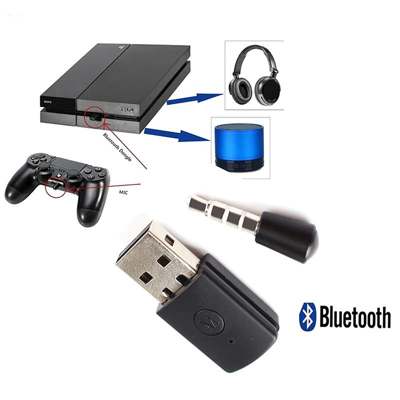 Adapter bluetooth USB do PS4 z mikrofonem Jack -