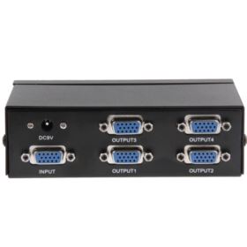 ROZDZIELACZ SYGNAŁU VGA 1x4 CZARNY SPLITTER - Kable i USB adaptery