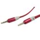 KABEL AUDIO AUX MINI JACK 3.5MM 1M CZERWONY PŁASKI NIEPLĄCZĄCY PRZEWÓD