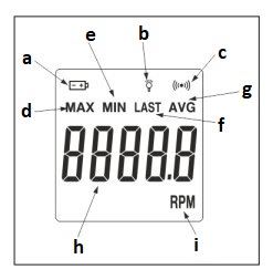 TACHOMETR RPM GM8905 OBROTOMIERZ Z DUŻYM WYŚWIETLACZEM LCD