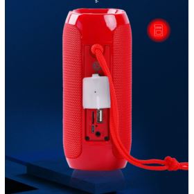 GŁOŚNIK BLUETOOTH LOUD BEZPRZEWODOWY 120HZ-20KHZ WODOODPORNY CZERWONY