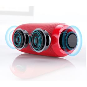 GŁOŚNIK BLUETOOTH LOUD BEZPRZEWODOWY 120HZ-20KHZ WODOODPORNY CZERWONY