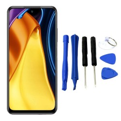 WYŚWIETLACZ Z DIGITIZEREM XIAOMI POCO M3 M2010J19CG M2010J19CT Z NARZĘDZIAMI I RAMKĄ