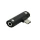 PRZEJŚCIÓWKA USAMS AU07 USB-C NA USB-C/MINI JACK 3,5 MM CZARNA