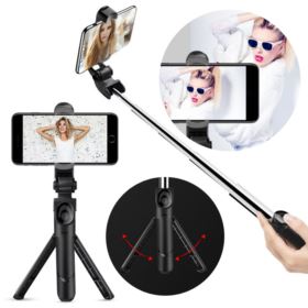 SELFIE STICK TRIPOD Z FUNKCJĄ STATYWU CZARNY