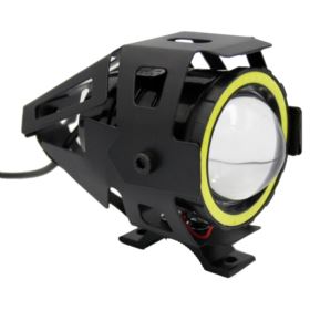 LAMPA MOTOCYKLOWA REFLEKTOR LED CREE U7 CZERWONY RING