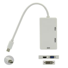 PRZEJŚCIÓWKA KONWERTER ADAPTER Z MINI DISPLAYPORT DO HDMI DVI VGA - Kable i USB adaptery