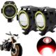 LAMPA MOTOCYKLOWA 2 SZTUKI CZERWONY RING LED CREE U7