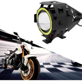 LAMPA MOTOCYKLOWA 2 SZTUKI CZERWONY RING LED CREE U7