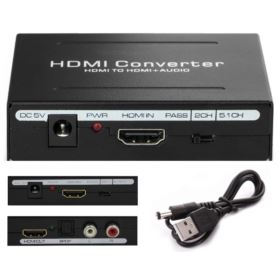 KONWERTER HDMI DO HDMI RCA STEREO L/R SPDIF AUDIO