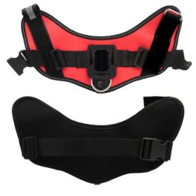 SZELKI DLA PSA DO KAMERY SPORTOWEJ GOPRO HERO SJCAM XIAOMI XIAOYI CZERWONO-CZARNE