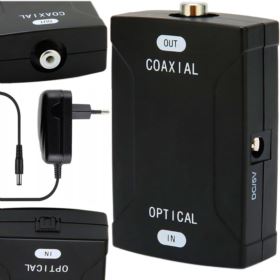 KONWERTER SYGNAŁU CYFROWEGO NA OPTYCZNY ADAPTER COAXIAL NA TOSLINK