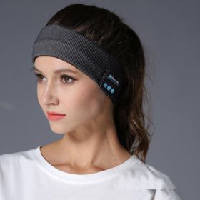 OPASKA ZE SŁUCHAWKAMI BLUETOOTH NA GŁOWĘ CIEMNO SZARA SPORTOWA