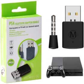 ADAPTER BLUETOOTH USB DO PS4 Z MIKROFONEM MINI JACK 3,5 MM TRANSMITER AUDIO