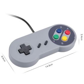 RETRO PAD DO SUPER NINTENDO PRZEWODOWY NA USB SZARY