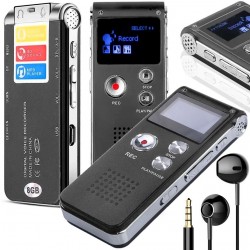 DYKTAFON SK-012 CYFROWY MP3 8GB SREBRNY