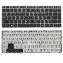 KLAWIATURA HP ELITEBOOK FOLIO 9470M 9480M 697685-001 Z SREBRNĄ RAMKĄ