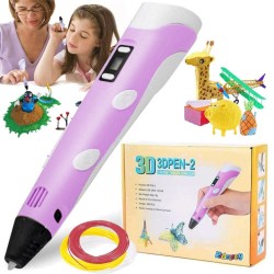 DRUKARKA DŁUGOPIS 3D PEN 2 ZESTAW + WKŁADY PLA RÓŻ