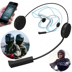 SŁUCHAWKI BLUETOOTH DO KASKU MOTOCYKLOWEGO Z MIKROFONEM I KABLEM DO ŁADOWANIA CZARNE