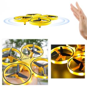 MINI DRON UFO AIRCRAF STEROWANY GESTEM RC ŻÓŁTY