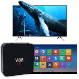 SMART TV BOX ANDROID 10.1 4K SCISHION V88 Z KABLEM HDMI I PILOTEM