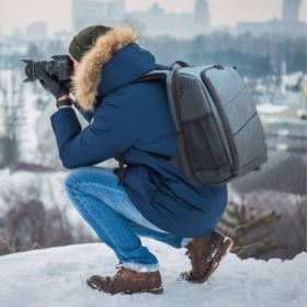 PLECAK FOTOGRAFICZNY WODOODPORNY NA APARAT I AKCESORIA FOTOGRAFICZNE + SZMATKA