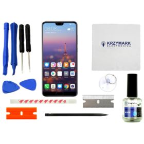 WYŚWIETLACZ Z DIGITIZEREM HUAWEI P20 EML-L29 EML-L09 Z ZESTAWEM NAPRAWCZYM CZARNY
