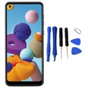 WYŚWIETLACZ Z DIGITIZEREM SAMSUNG GALAXY A21S SM-A217F Z NARZĘDZIAMI I RAMKĄ CZARNY