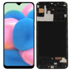 WYŚWIETLACZ Z DIGITIZEREM SAMSUNG GALAXY A30S A307FN A307 Z RAMKĄ CZARNY