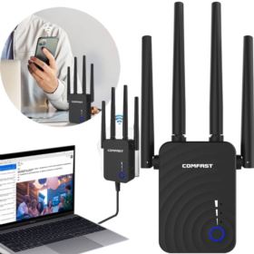 WZMACNIACZ SYGNAŁU WIFI COMFAST CF-WR754AC 1200MBPS CZARNY
