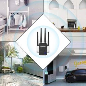WZMACNIACZ SYGNAŁU WIFI COMFAST CF-WR754AC 1200MBPS CZARNY