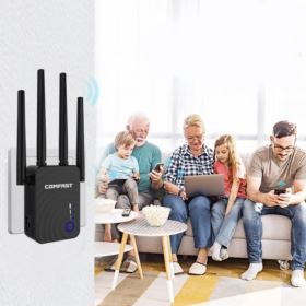WZMACNIACZ SYGNAŁU WIFI COMFAST CF-WR754AC 1200MBPS CZARNY