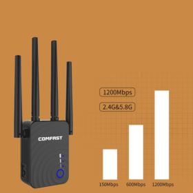 WZMACNIACZ SYGNAŁU WIFI COMFAST CF-WR754AC 1200MBPS CZARNY