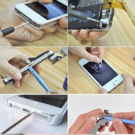 NARZĘDZIA DO IPHONE IPAD 21 ELEMENTÓW ZE ŚCIERECZKĄ