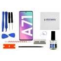 WYŚWIETLACZ I DIGITIZER SAMSUNG GALAXY A71 Z ZESTAWEM NAPRAWCZYM I RAMKĄ CZARNY