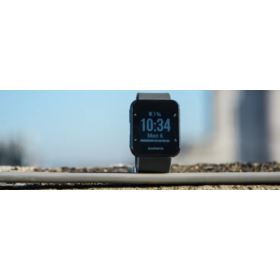 PASEK DO GARMIN FORERUNNER 30 35 CZARNY SILIKONOWY