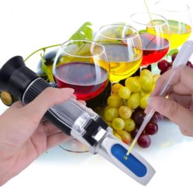 REFRAKTOMETR MIERNIK STĘŻENIA ALKOHOLU Z PIPETĄ I ŚRUBOKRĘTEM DO KALIBRACJI