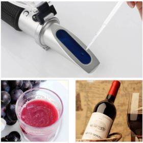 REFRAKTOMETR MIERNIK STĘŻENIA ALKOHOLU Z PIPETĄ I ŚRUBOKRĘTEM DO KALIBRACJI