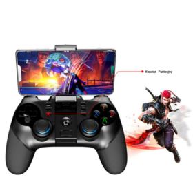 PAD IPEGA PG-9156 Z UCHWYTEM NA TELEFON I PRZYCISKIEM TURBO BLUETOOTH CZARNY