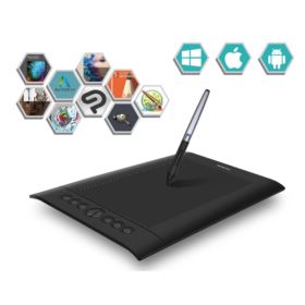 TABLET GRAFICZNY HUION H610 PRO V2 Z PIÓRKIEM RYSIKAMI I UCHWYTEM PH03