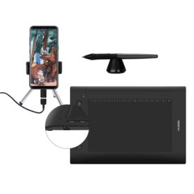 TABLET GRAFICZNY HUION H610 PRO V2 Z PIÓRKIEM RYSIKAMI I UCHWYTEM PH03