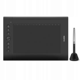 TABLET GRAFICZNY HUION H610 PRO V2 Z PIÓRKIEM RYSIKAMI I UCHWYTEM PH03