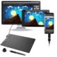 TABLET GRAFICZNY HUION HS610 Z PIÓREM I RYSIKAMI CZARNY