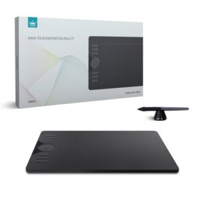 TABLET GRAFICZNY HUION HS610 Z PIÓREM I RYSIKAMI CZARNY