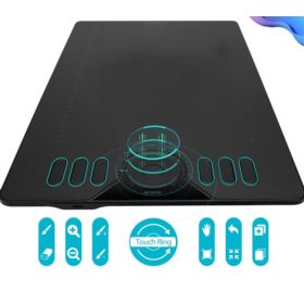 TABLET GRAFICZNY HUION HS610 Z PIÓREM I RYSIKAMI CZARNY