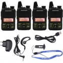 RADIOTELEFON Z LATARKĄ 4 SZTUKI BAOFENG MINI BF-T1