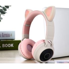 SŁUCHAWKI KOCIE USZY LED BLUETOOTH 5.0